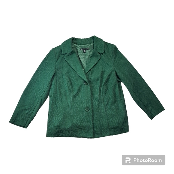 Briggs New York Green Blazer 1X - Picture 1 of 12